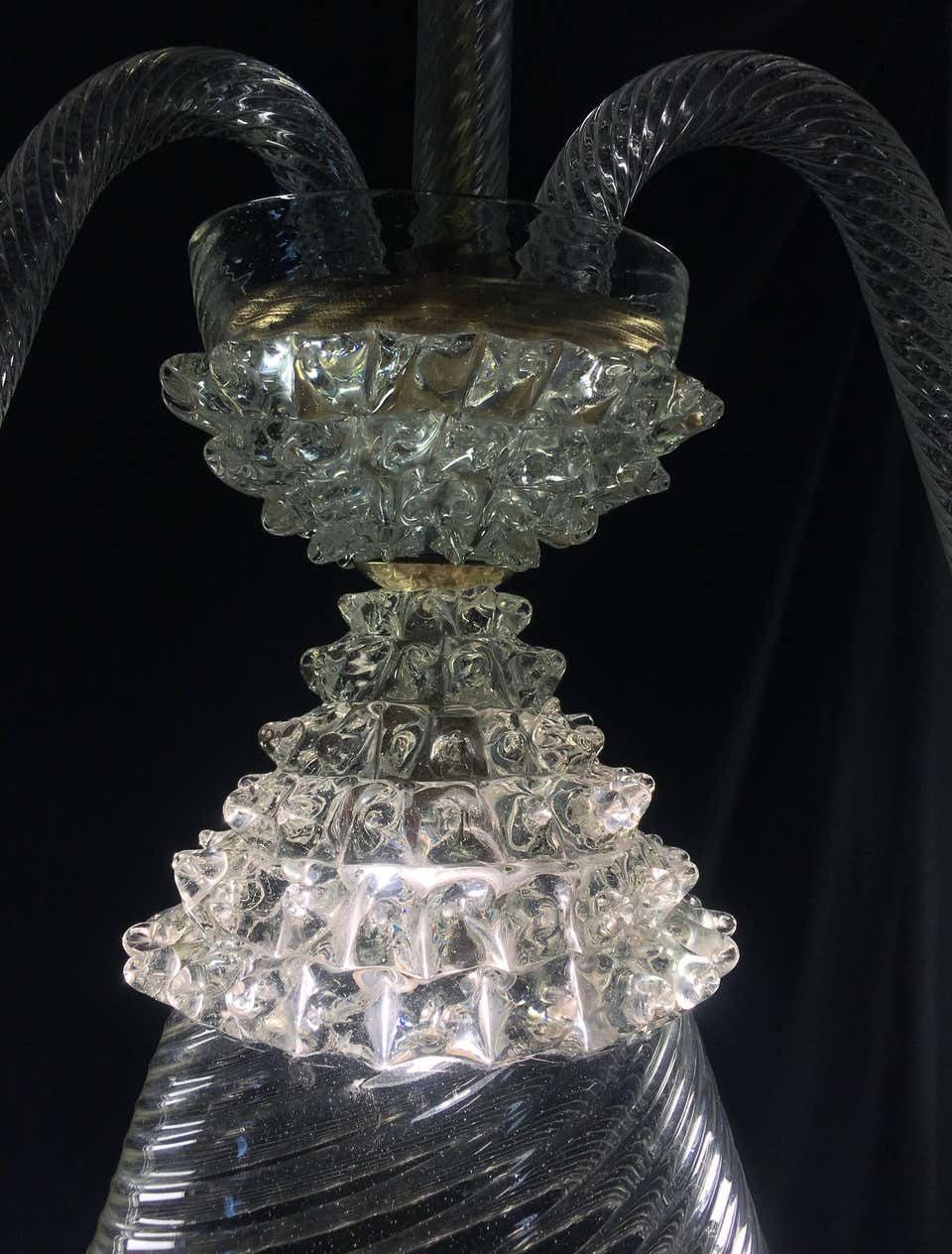 Italian Chandelier By Barovier & Toso, Murano, 1950 photo for sale
