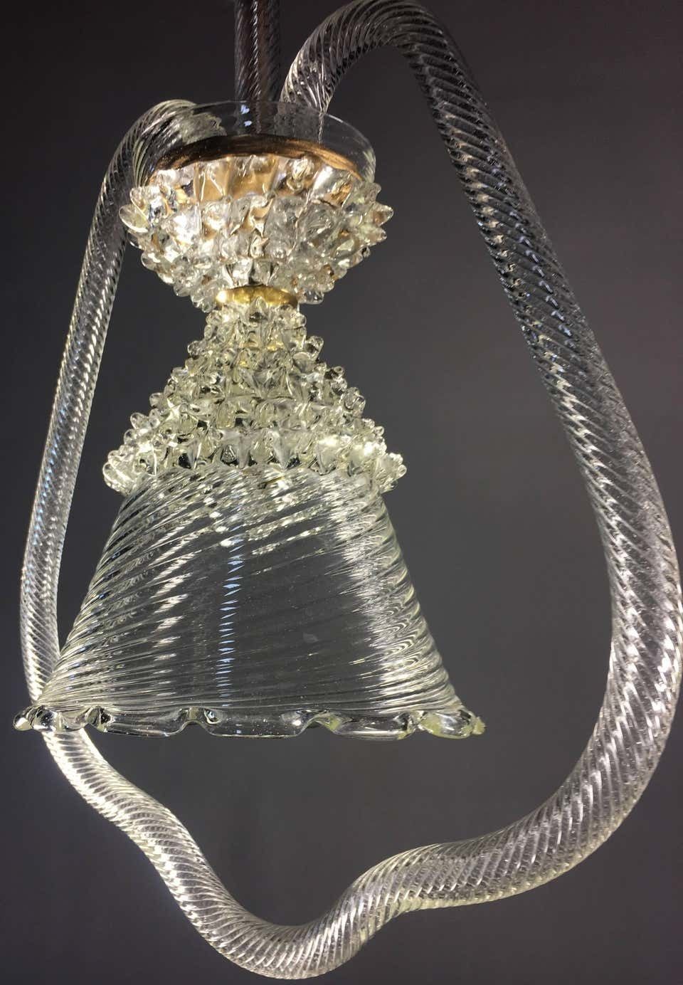 photo buy Italian Chandelier By Barovier & Toso, Murano, 1950