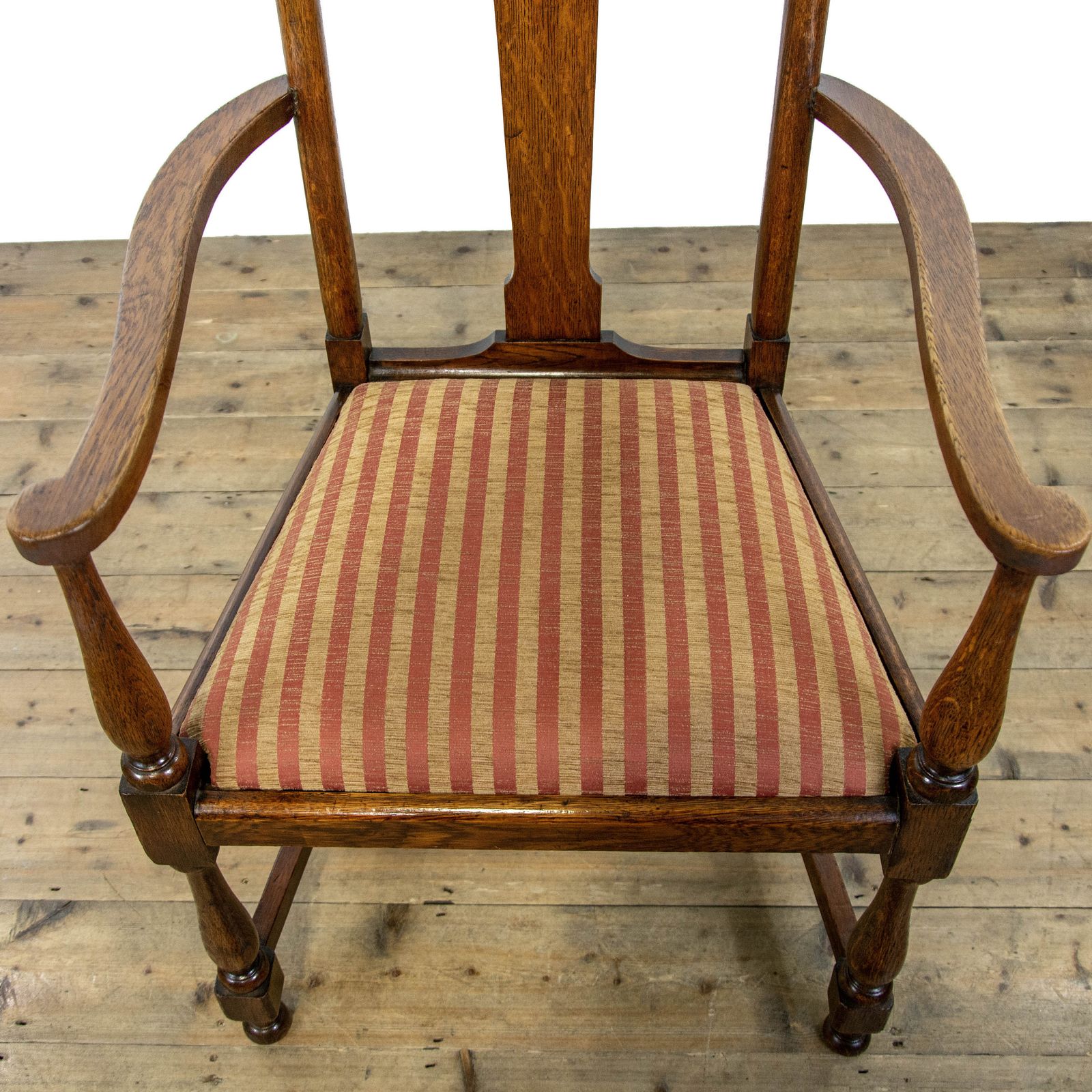 Pair Of Antique Oak Armchairs, 1800s photo for sale