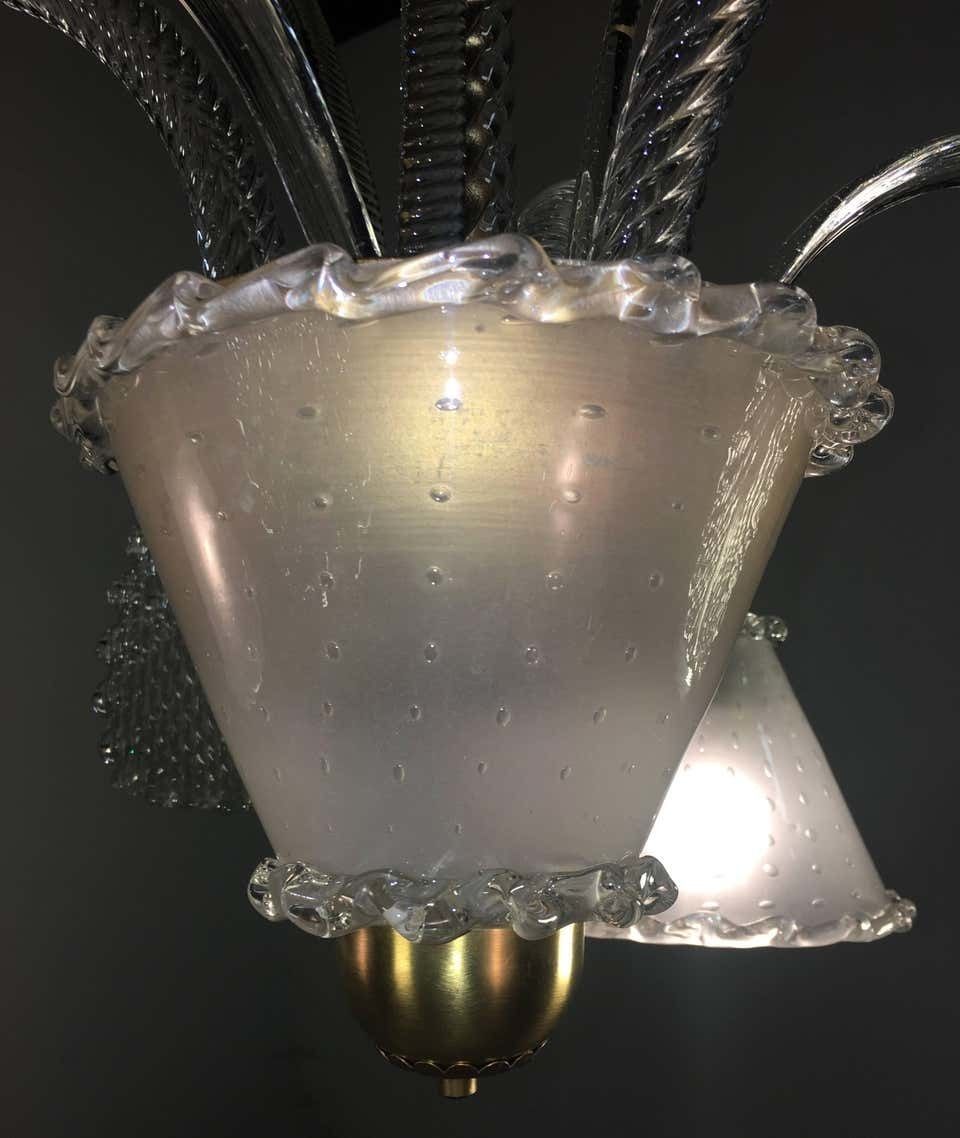 Lighting Chandelier By Barovier & Toso, Murano, 1940s photo