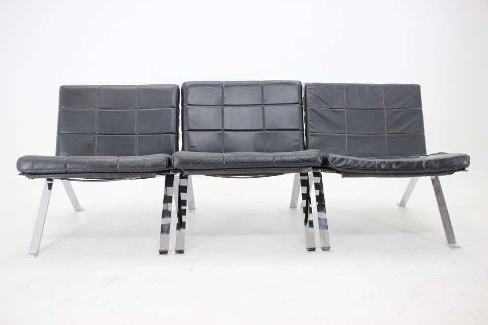 Set Of 3 Hans Eichenberger, Girsberger Leather Lounge Chairs, Switzerland 1966 photo Furniture