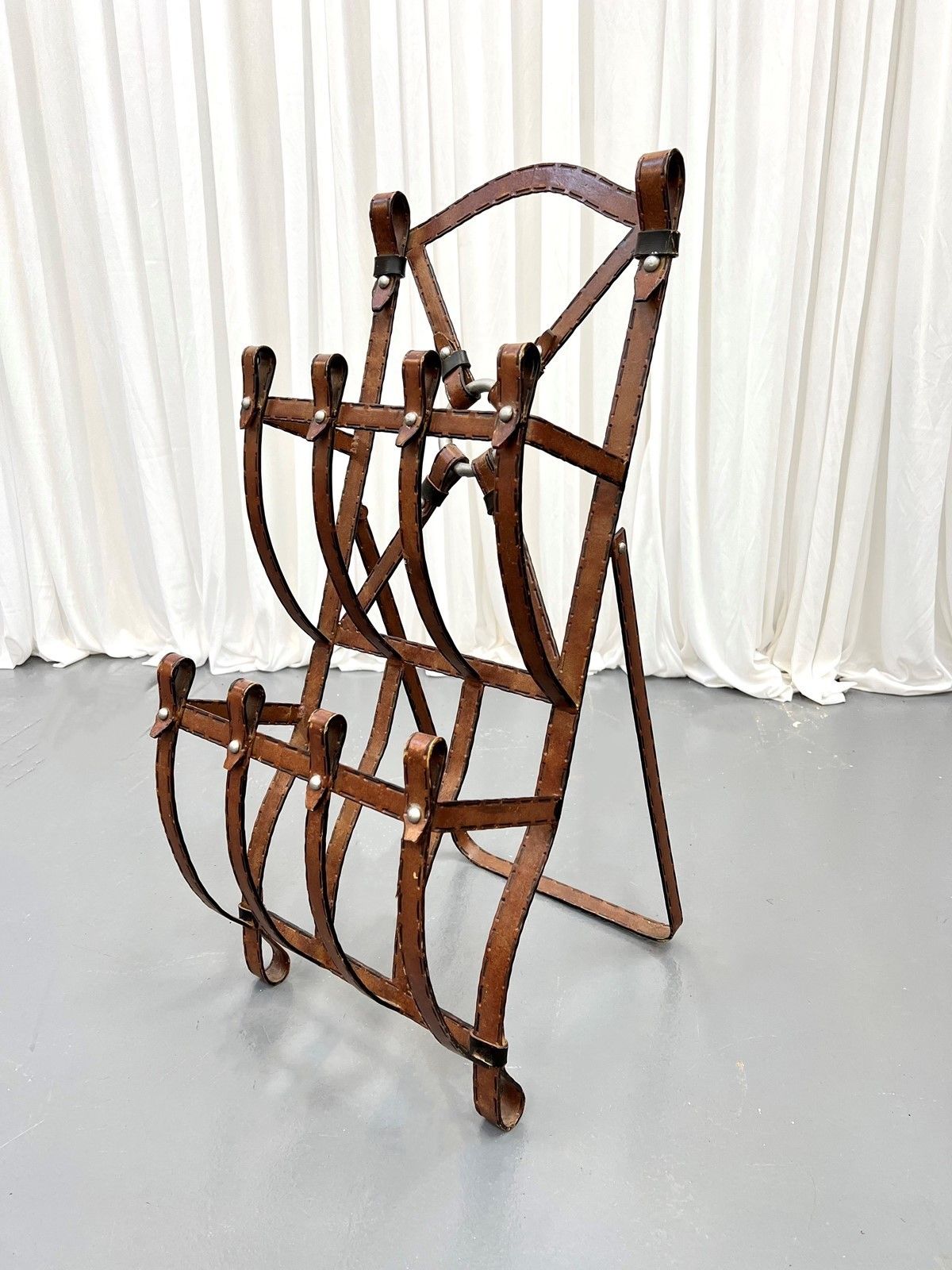 Jacques Adnet Style Magazine Rack photo vinterior