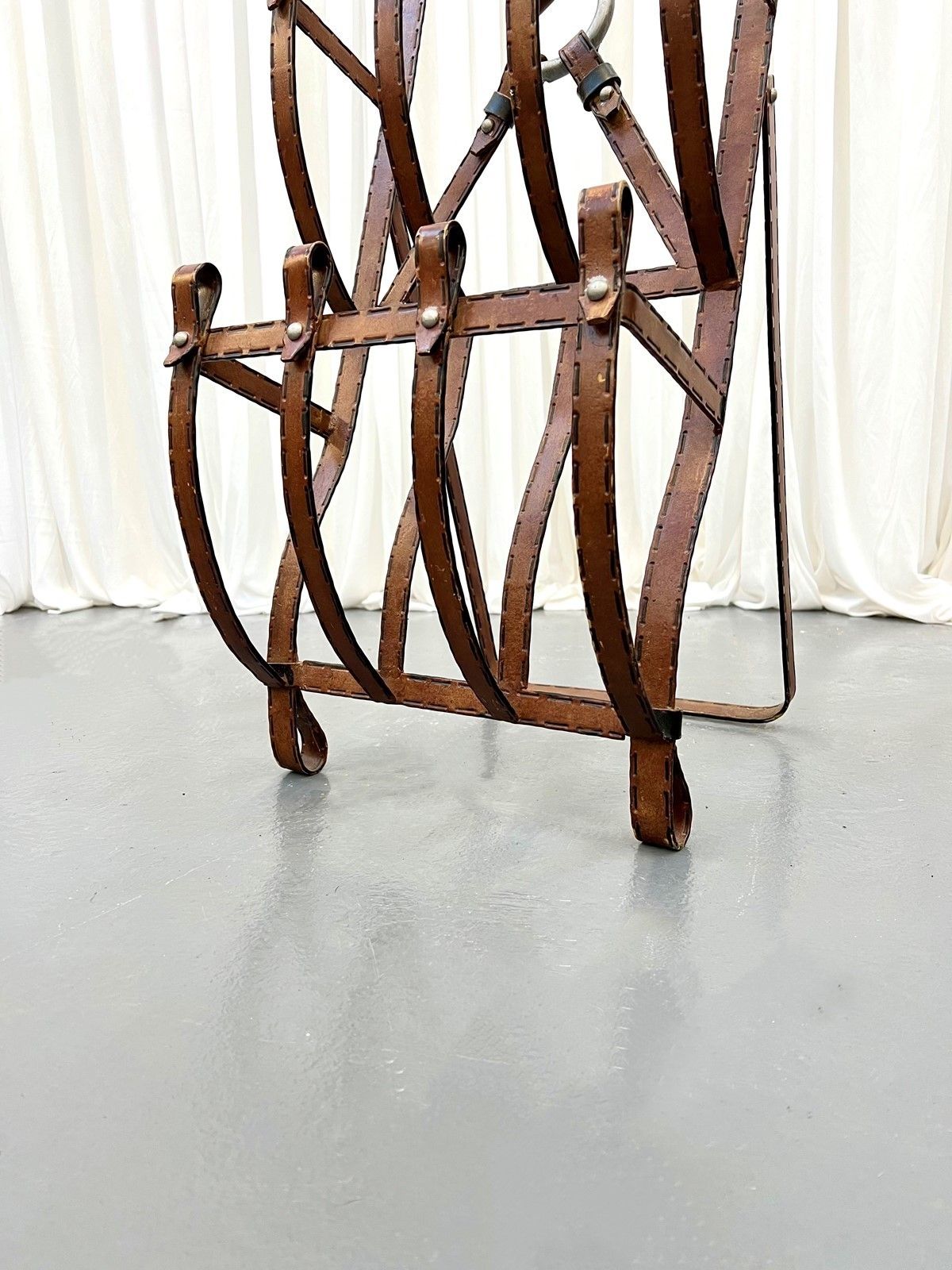 Jacques Adnet Style Magazine Rack photo buy
