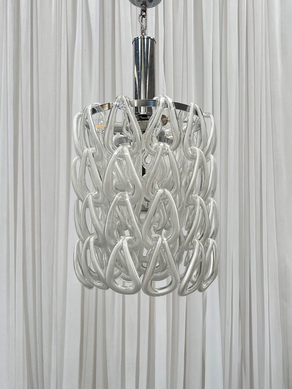Vistosi Chandelier Designed By Angelo Mangiarotti photo Lighting