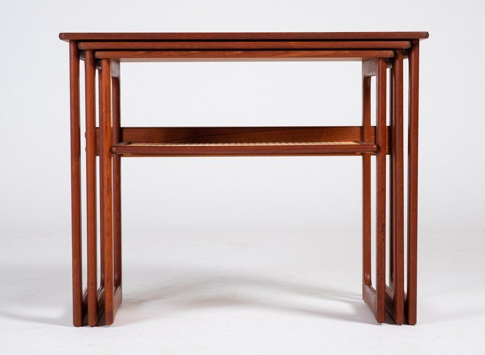 Nesting Tables In Teak By Johannes Andersen For Cfc Silkeborg, Denmark, 1950s, Set Of 3 photo vinterior