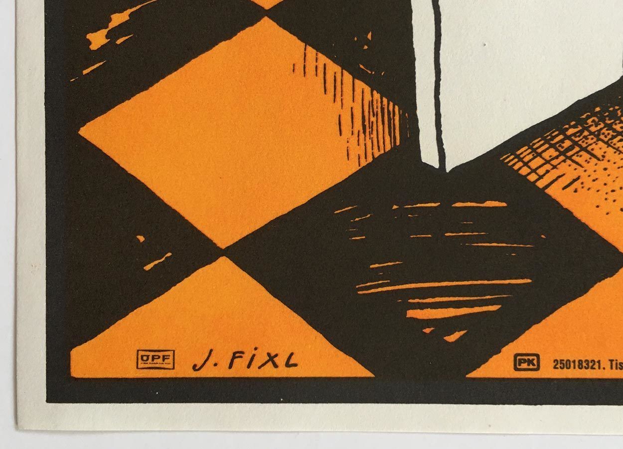 Original Film Poster, The Black Hen, Or Living Underground, Jiří Fixl, 1982, Genuine Czech Vintage Print photo 54.0