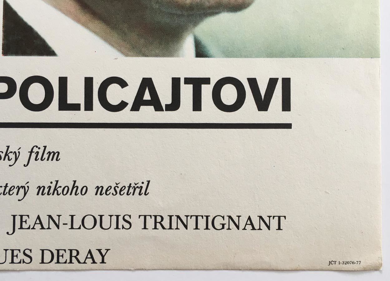Original Film Poster, Flic Story, Libor Fára, 1975, Genuine Czech Vintage Print photo furniture