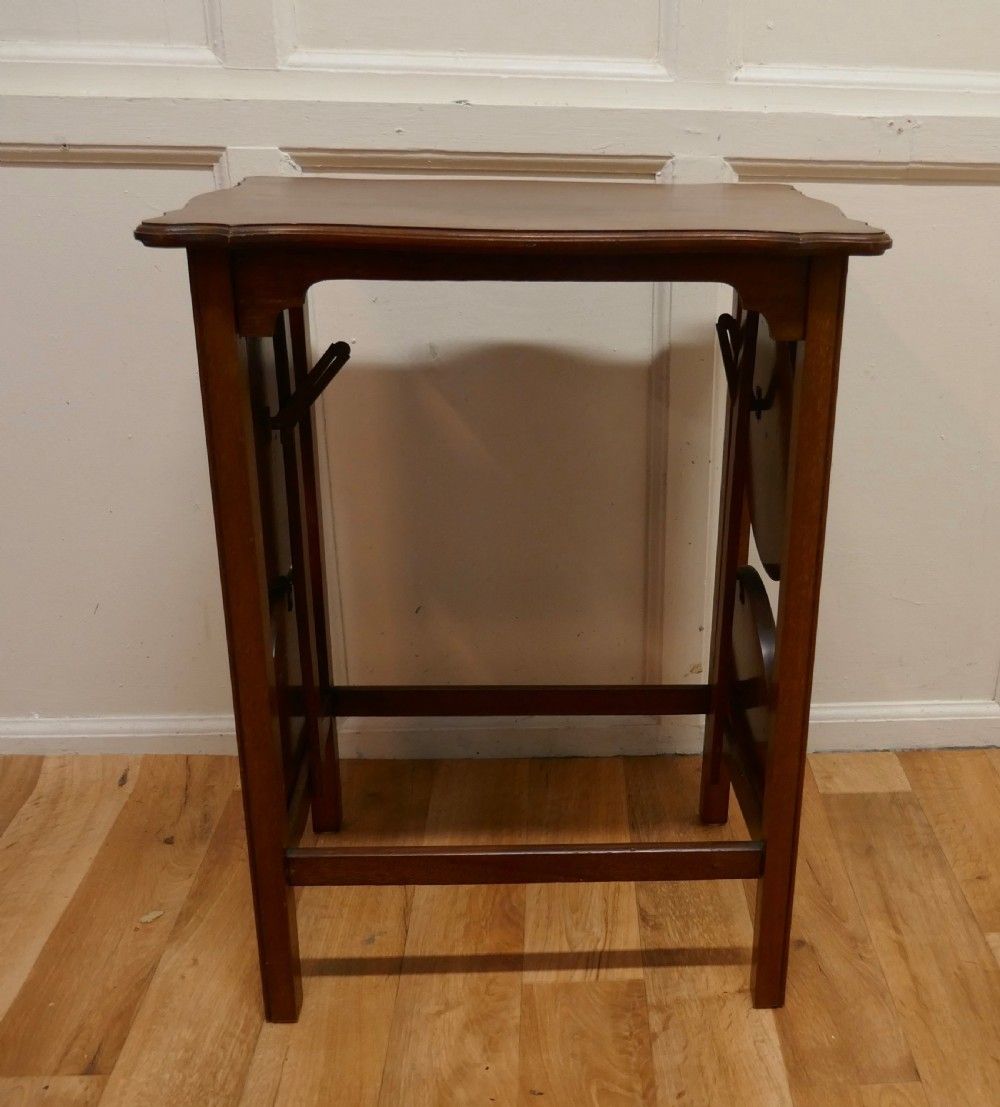 A 4 Tray Mahogany Table Cake Stand Or Dumb Waiter photo vinterior