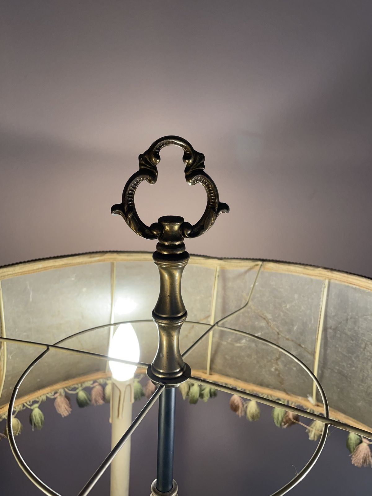 photo furniture Mid Century Floor Lamp From The 1950s In Black And Golden Colored Metal