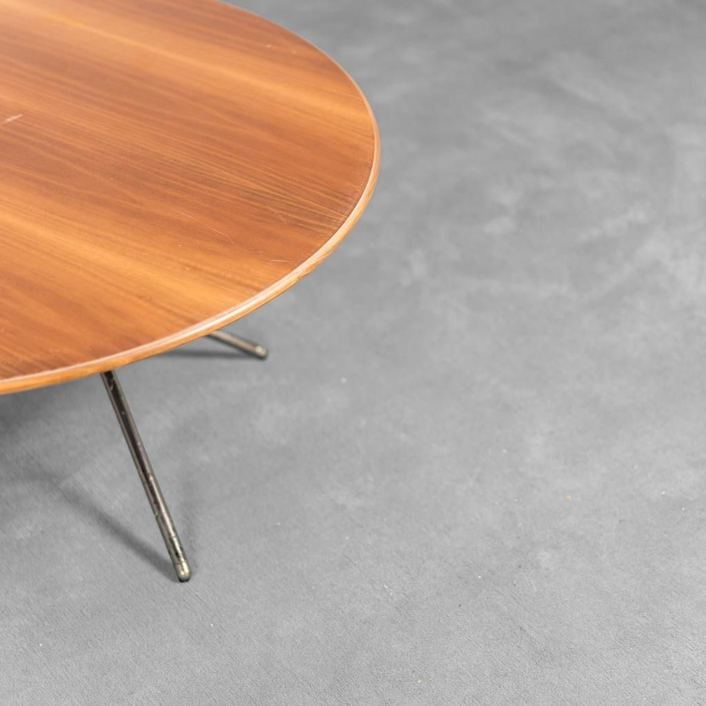 Vintage 50s Tubular Metal Wood Coffee Table photo furniture