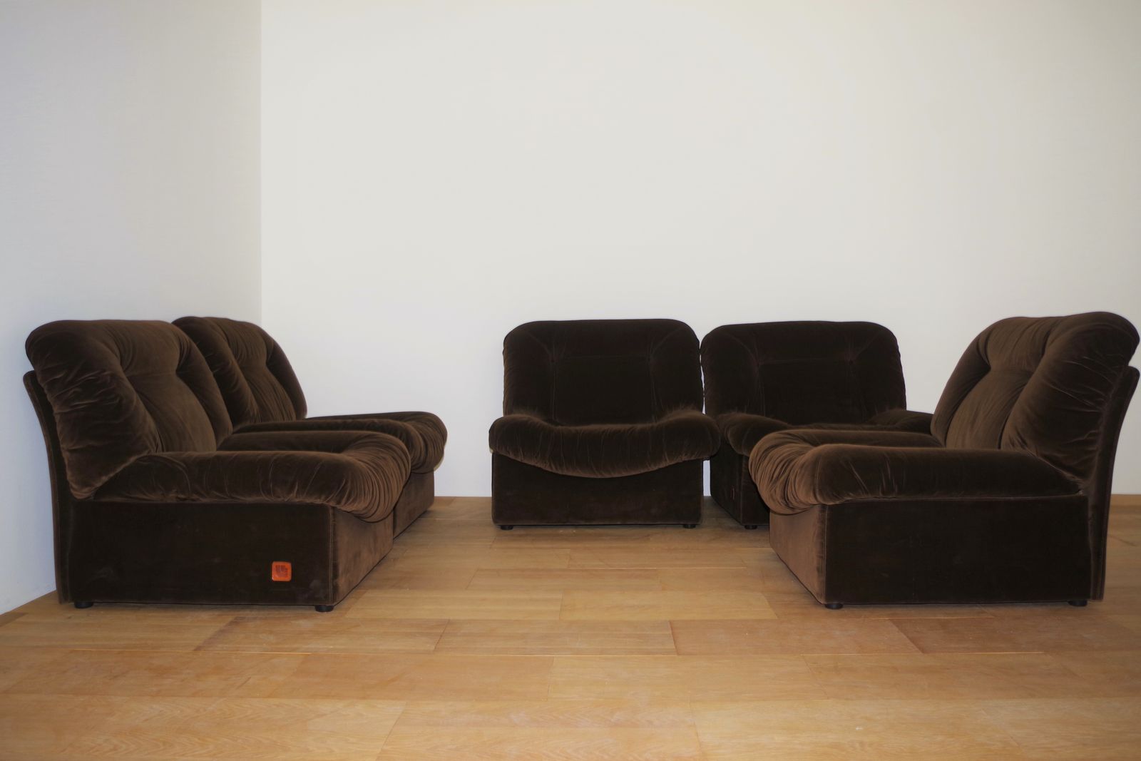 Panarea Modular Armchairs In Chenille From Lev & Lev, 1970s, Set Of 5 photo 2460.0