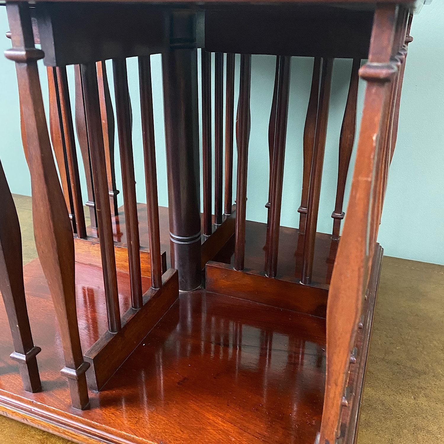 Edwardian Revolving Antique Book Stand photo furniture