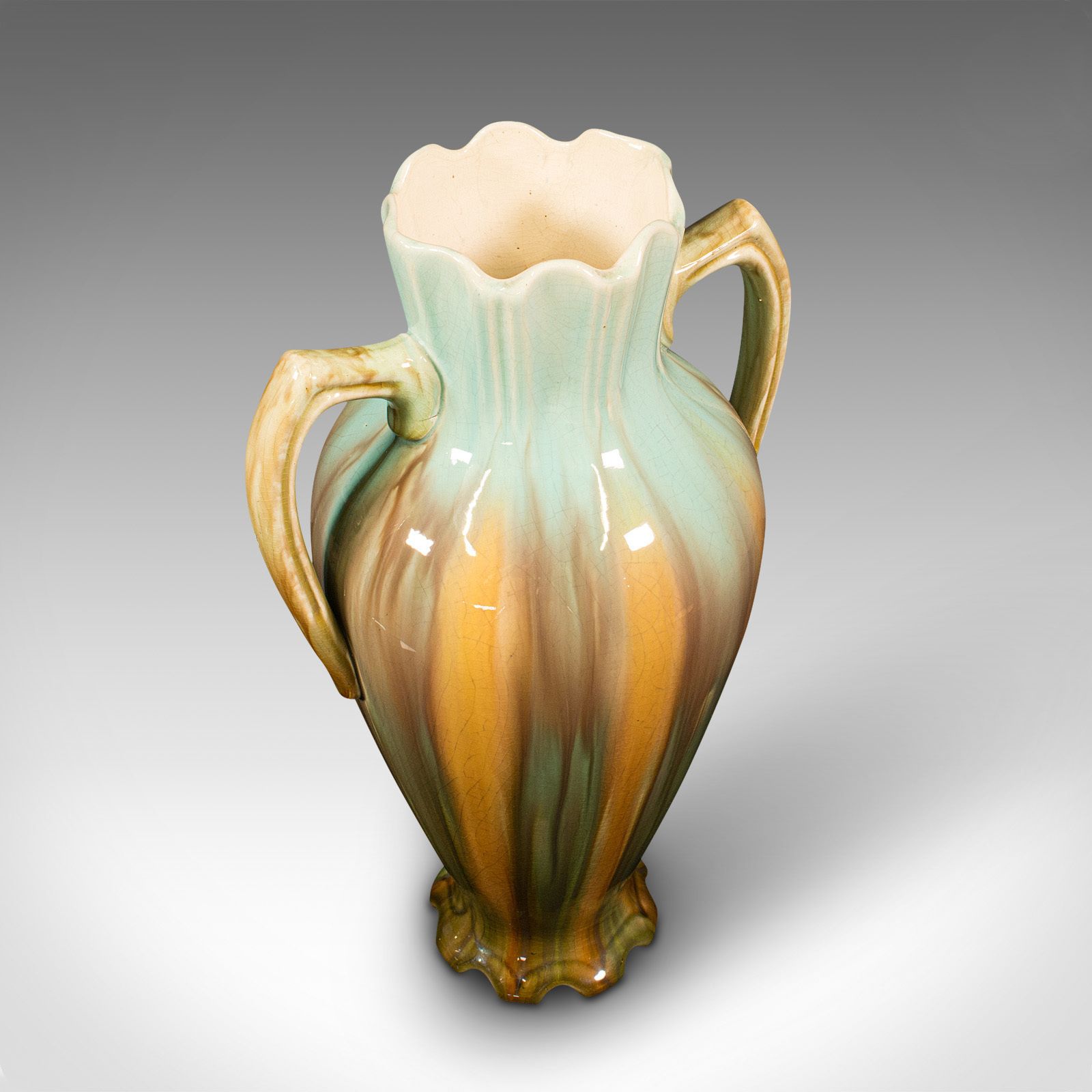 Home Decor Antique Decorative Vase, French, Ceramic, Flower Urn photo