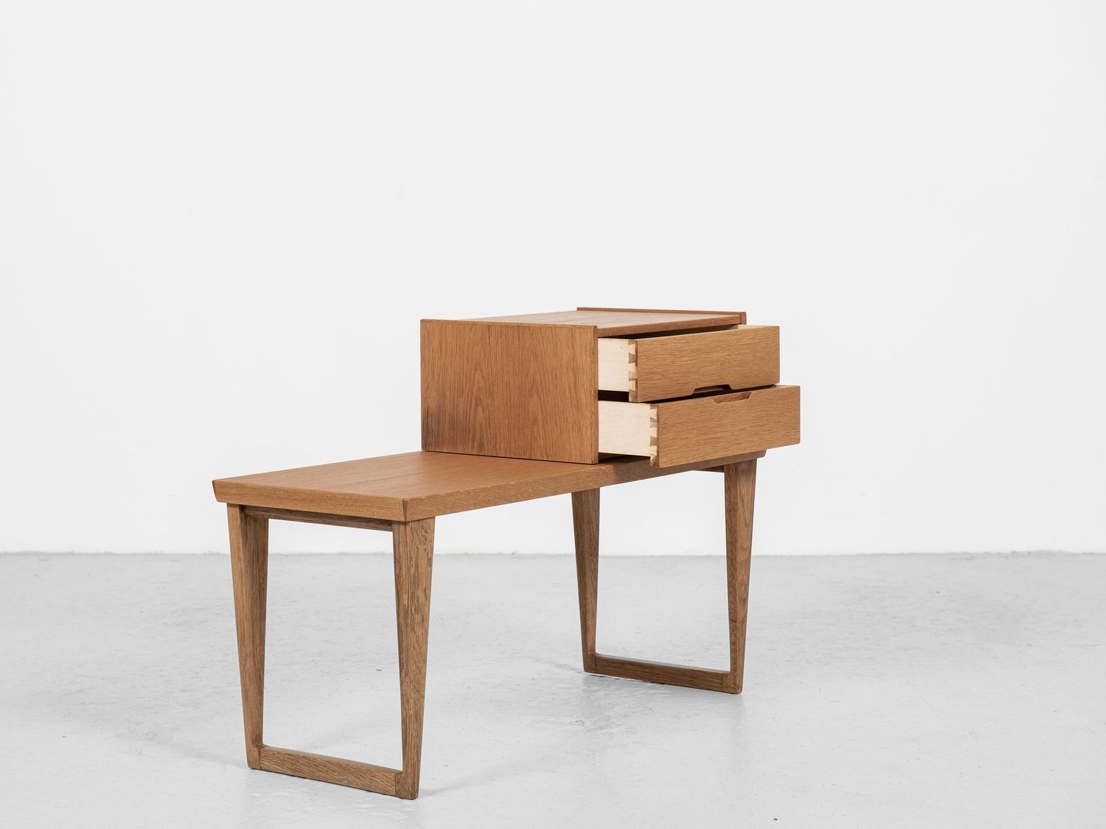 Midcentury Danish Bench And Container In Oak By Aksel Kjersgaard 1960s photo Furniture