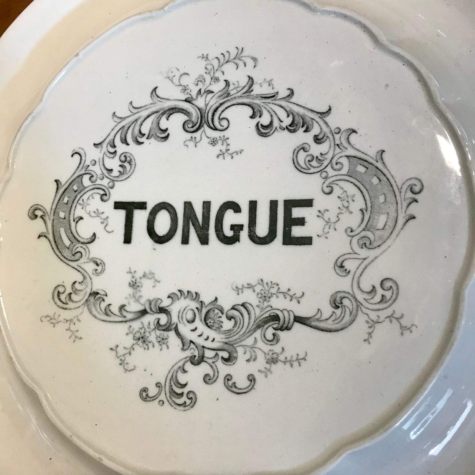 Edwardian Ironstone Tongue Plate Reserved photo furniture