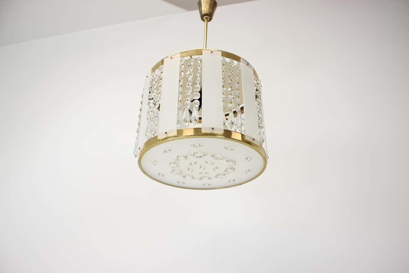 Mid Century Krystal Chandelier By Jablonecke Sklarny, 1970’s photo Lighting
