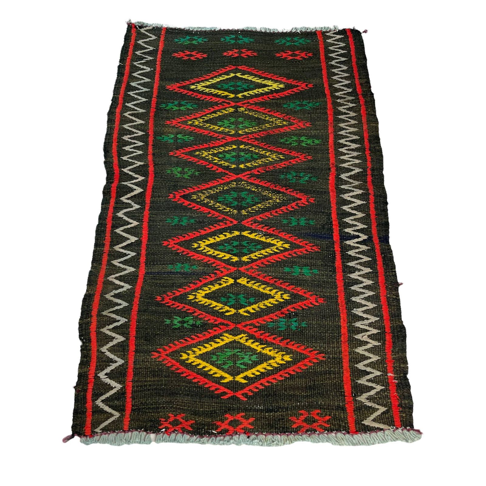 Traditional Turkish Mini Kilim Rug , Vintage Anatolian Turkish Kilim Rug , 80 X 48 Cm photo 160.0