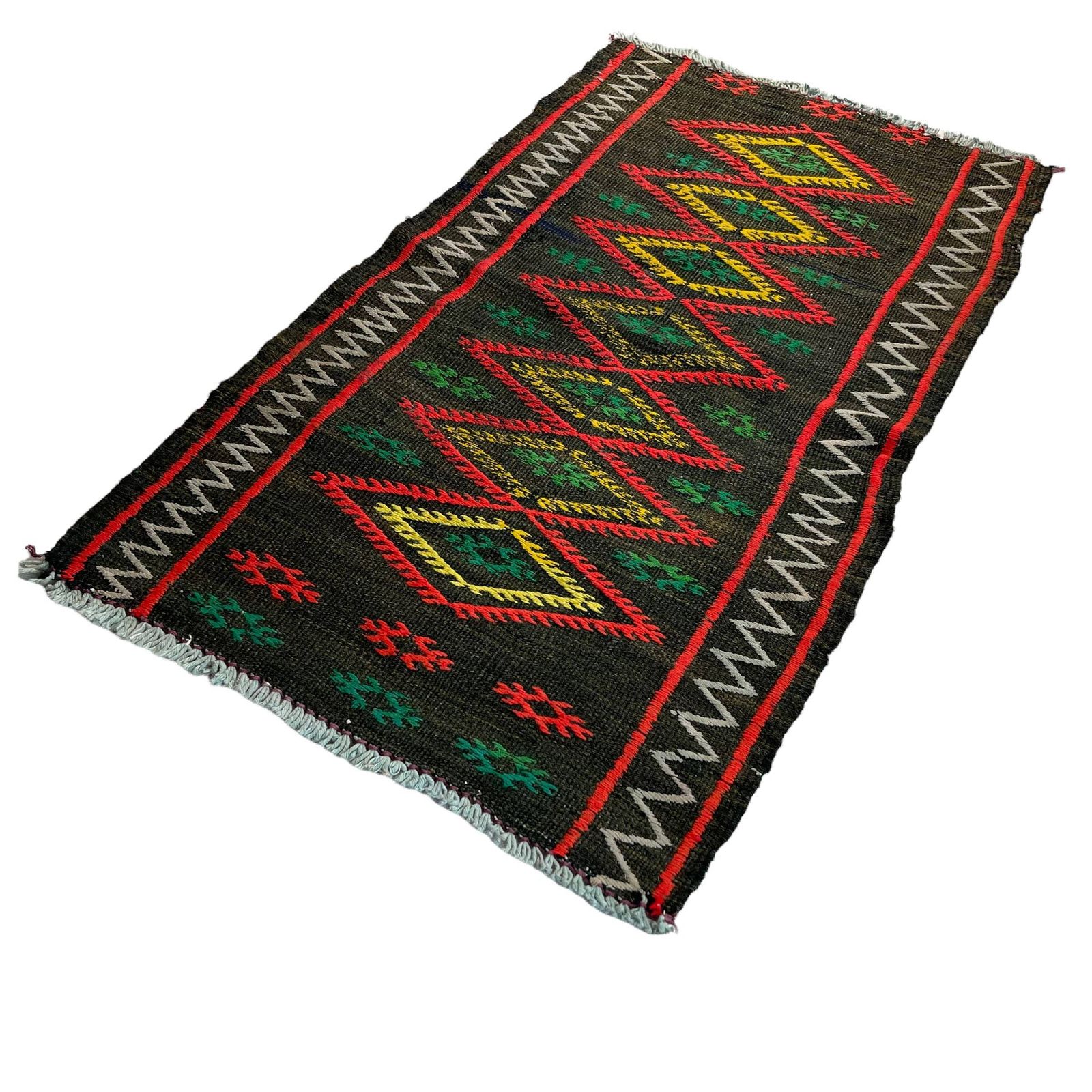 Traditional Turkish Mini Kilim Rug , Vintage Anatolian Turkish Kilim Rug , 80 X 48 Cm photo vinterior