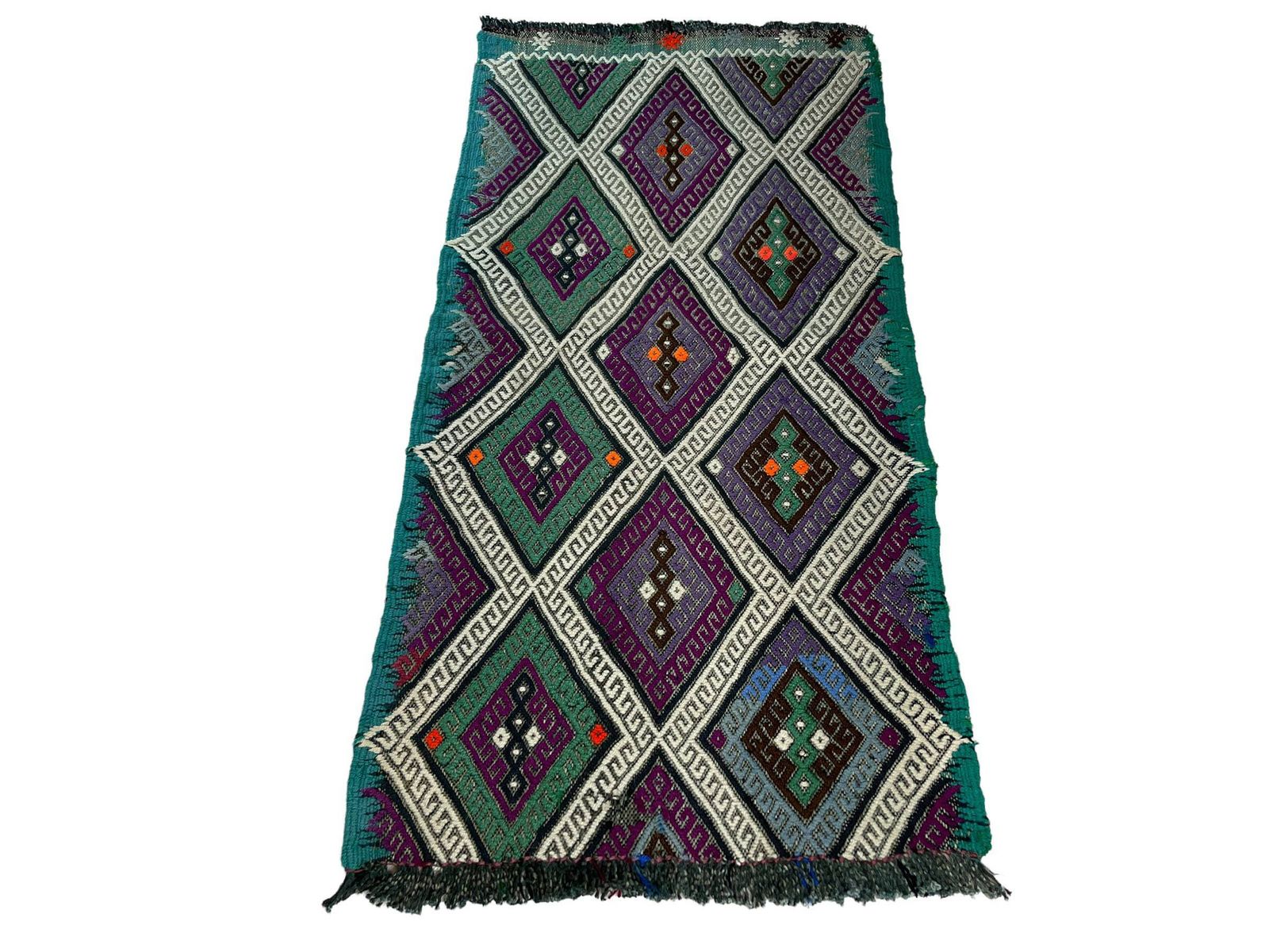 Traditioneel Turks Mini Kilimkleed, Vintage Anatolisch Turks Kilimkleed, 87 X 44 Cm photo vinterior
