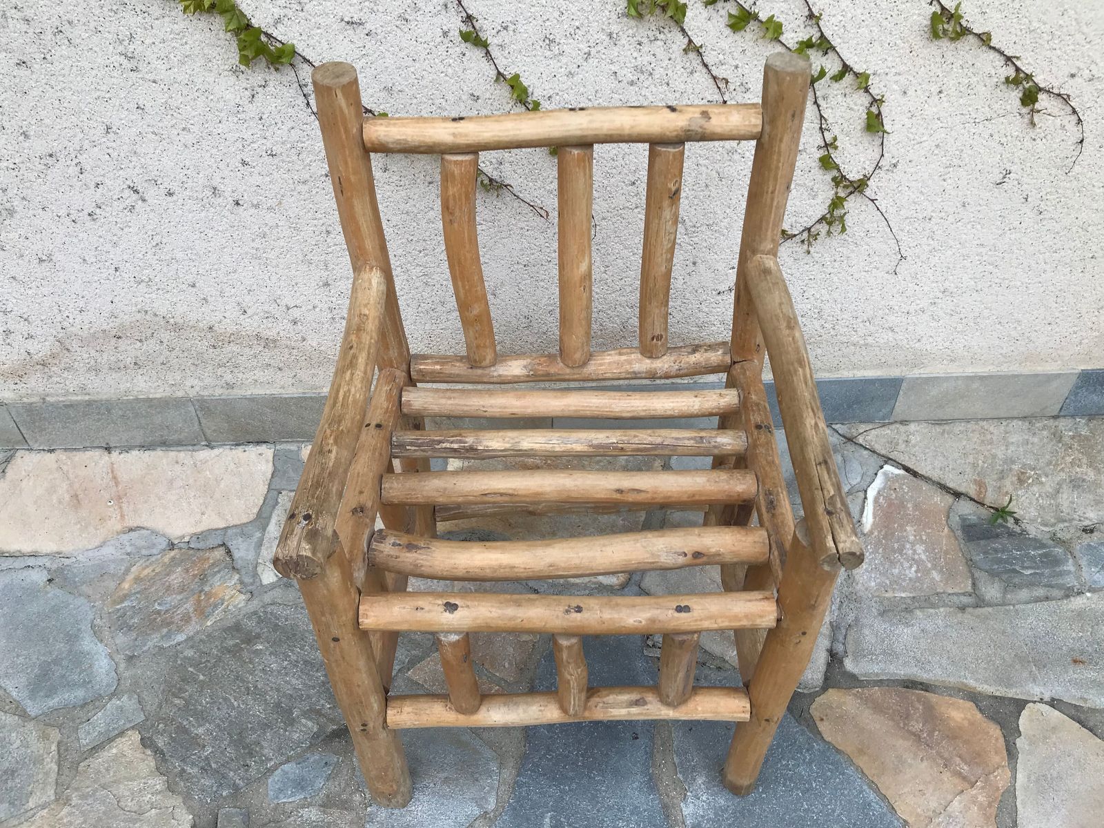 Art Popular Armchair In Raw Wood, Circa 1950 photo buy