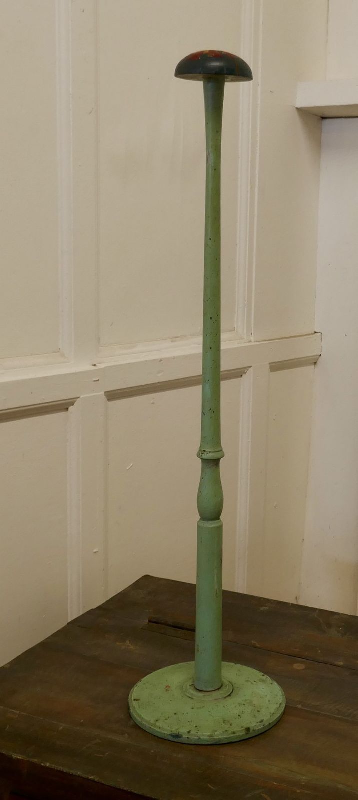 Very Tall 19th Century French Shabby Original Painted Hat Stand,