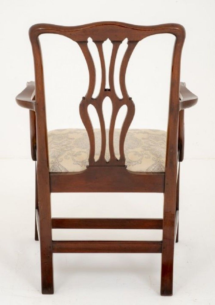 Georgian Elbow Chair Mahogany Arm 1860 photo furniture
