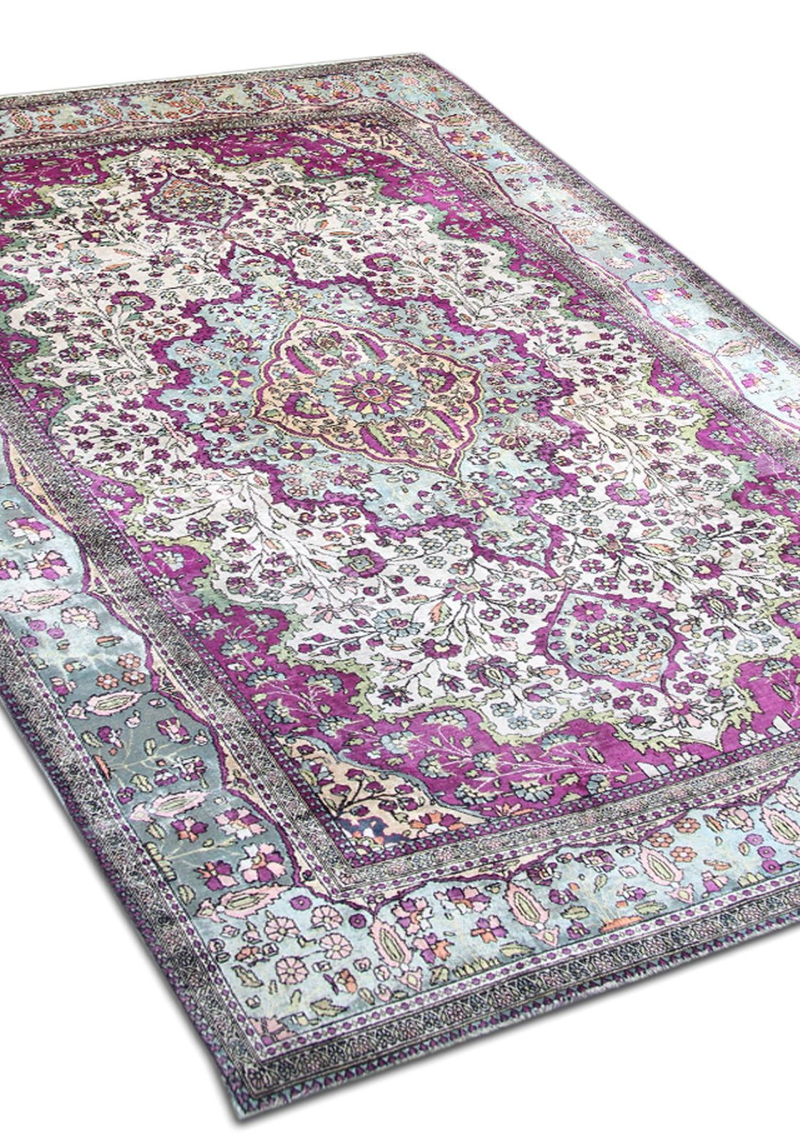 Antique Silk Rug Handwoven Mohtasham Living Room Carpet photo furniture