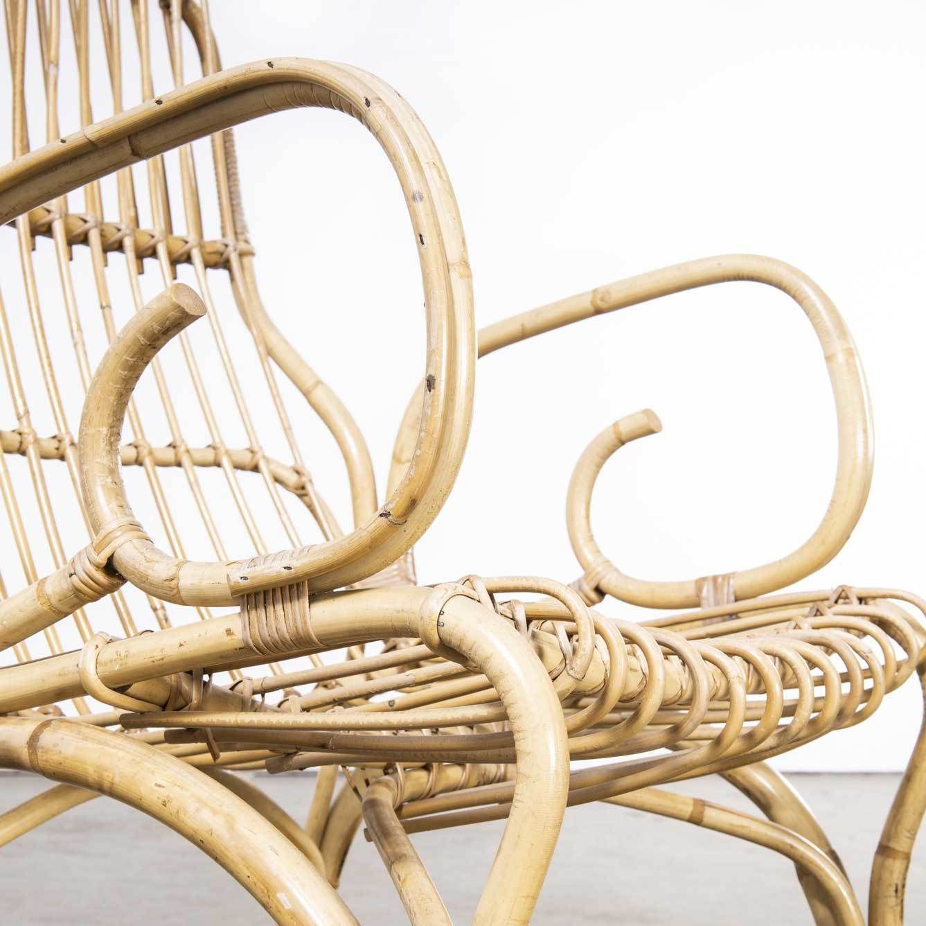 1970’s Italian Rattan Armchair – Franco Albini photo furniture