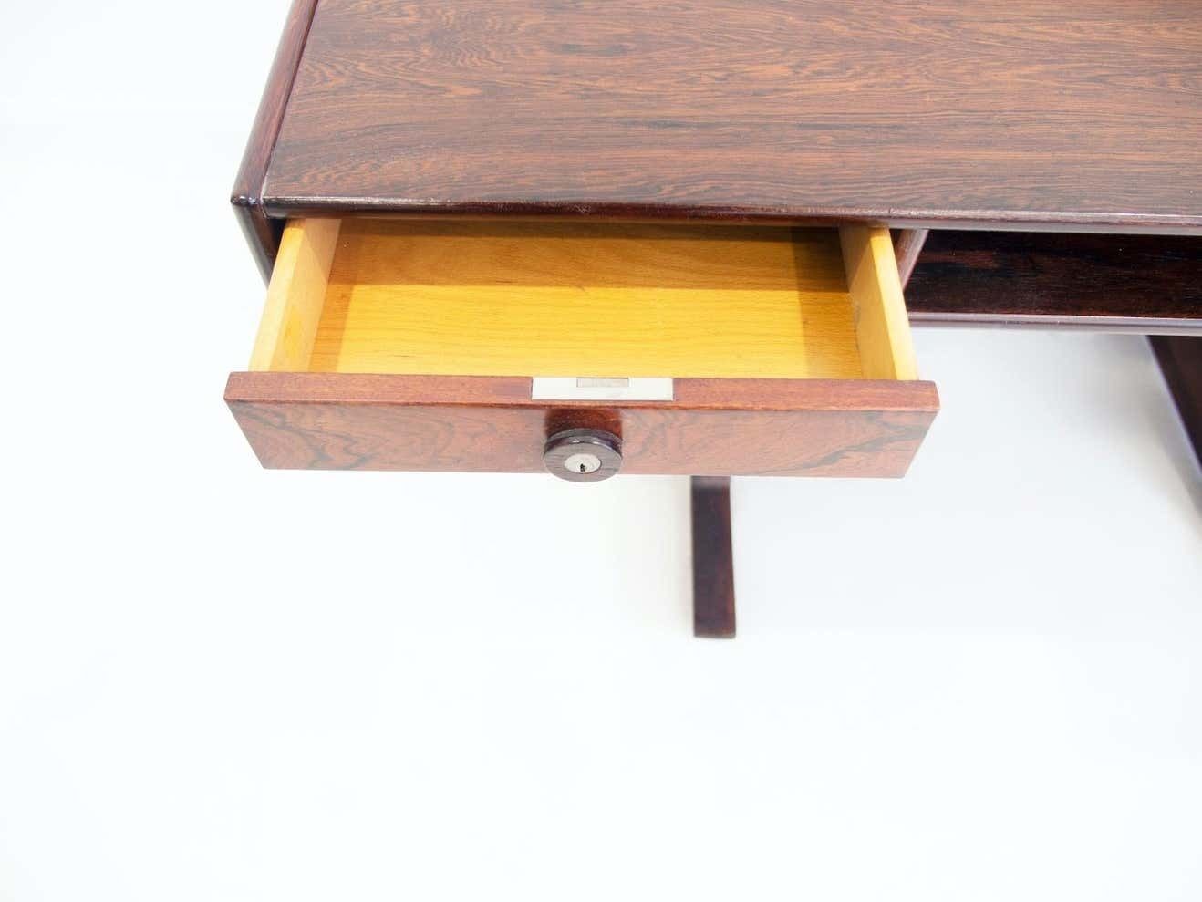 photo furniture Gianfranco Frattini For Bernini Wooden Desk With Storage Compartments