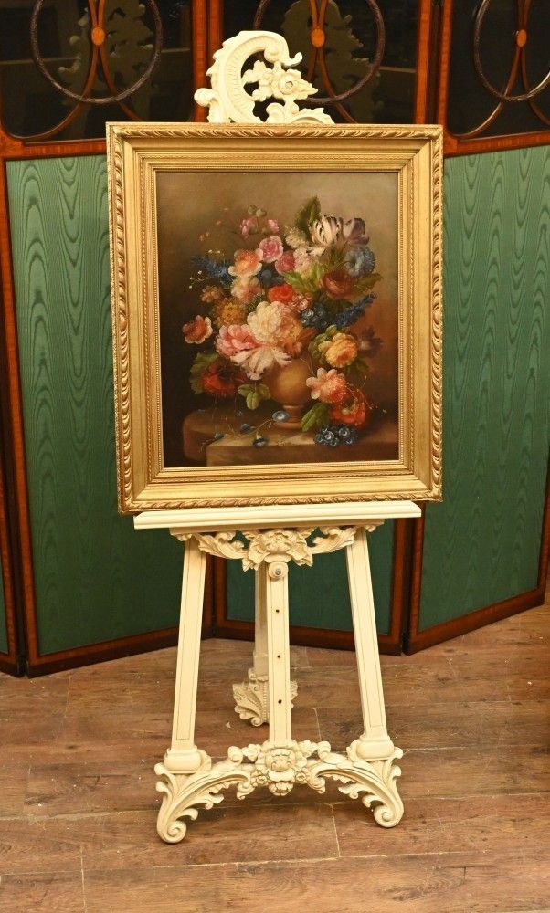 Georgian Floral Oil Painting Still Life Gilt Frame