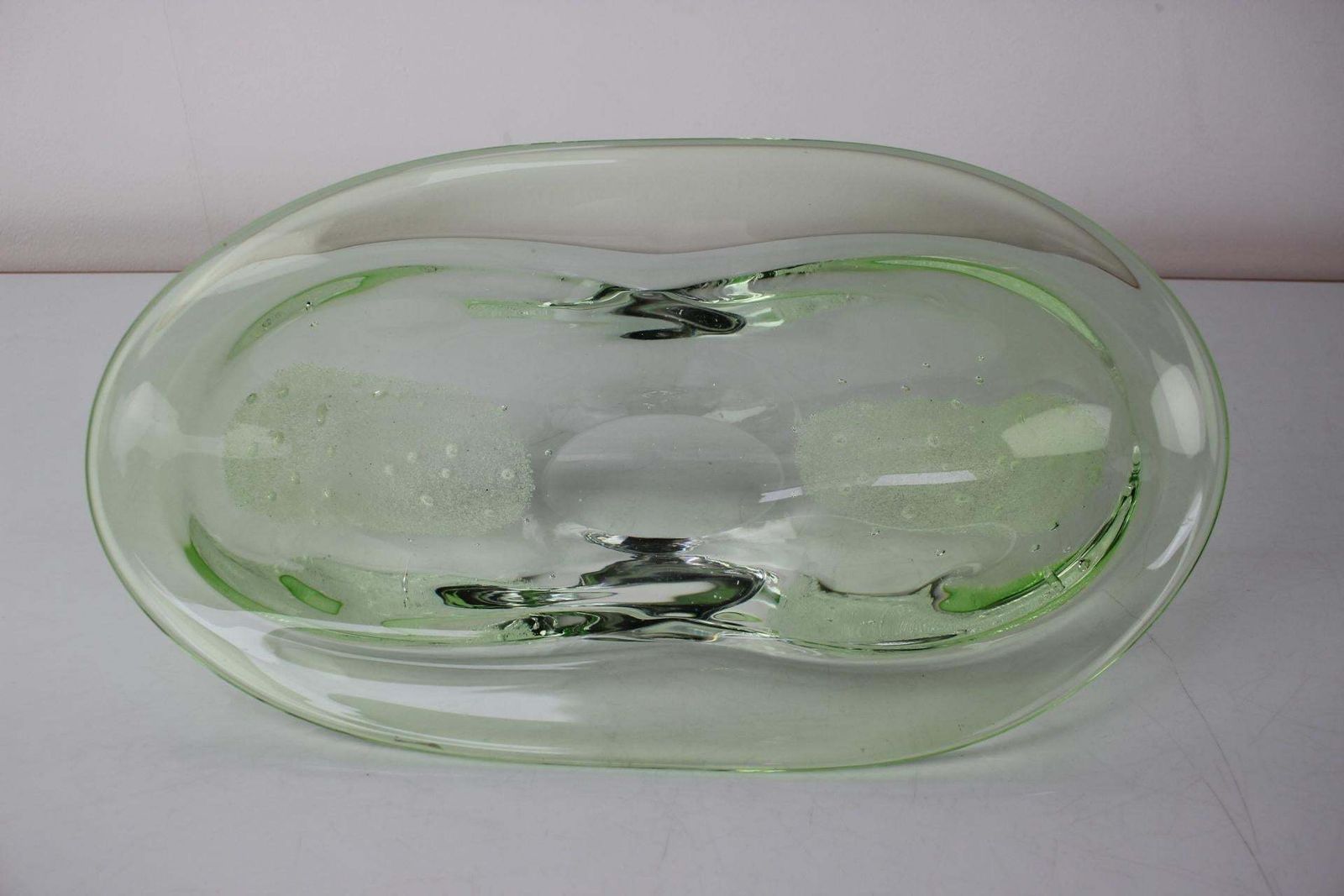 Mid Century Art Glass Bowl By Zelezno Borske Sklo, 1960's photo 219.0