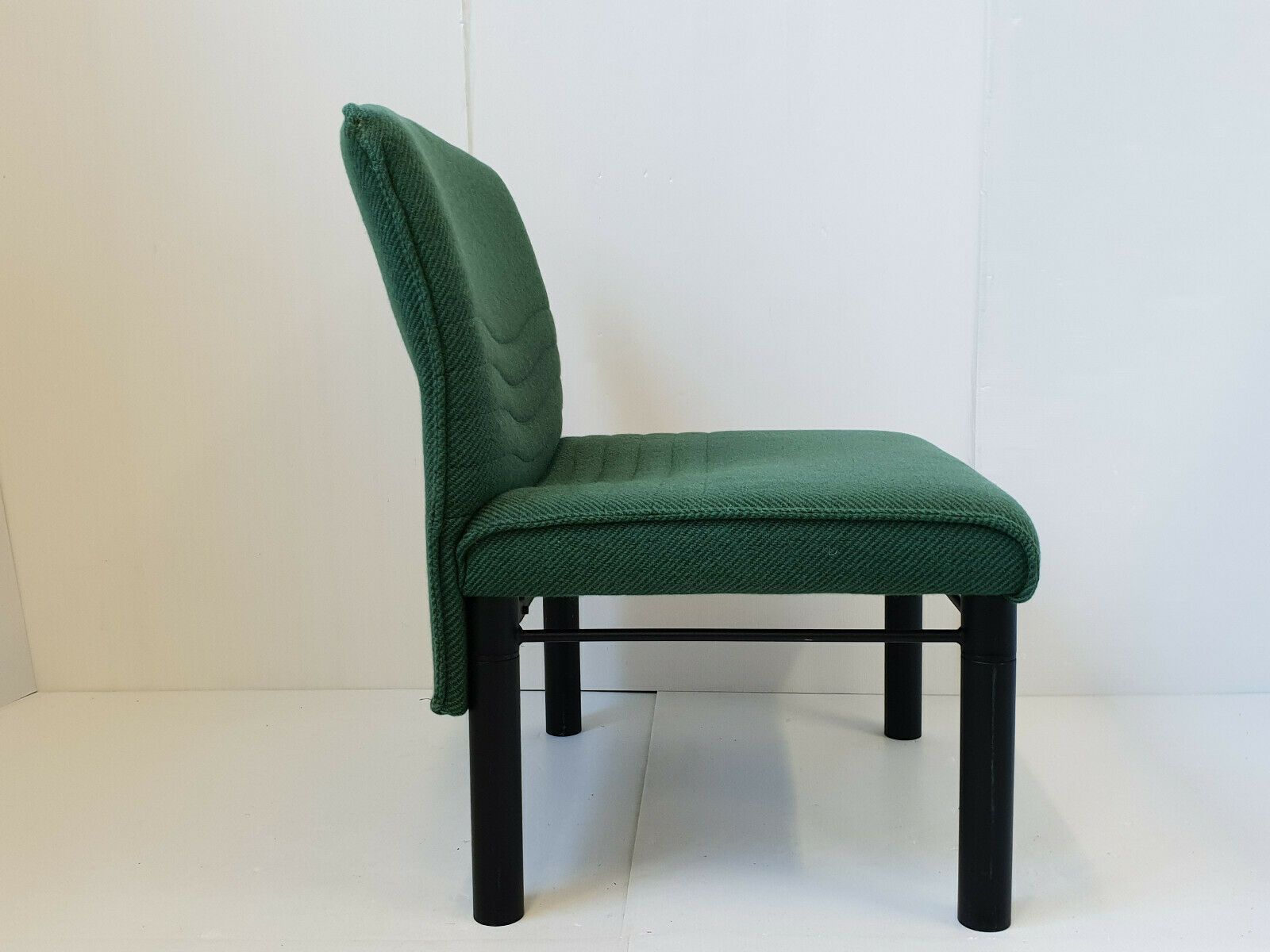 Chair Armchair Vintage 1980 In Wool & Steel 80s 1980s Model C photo buy
