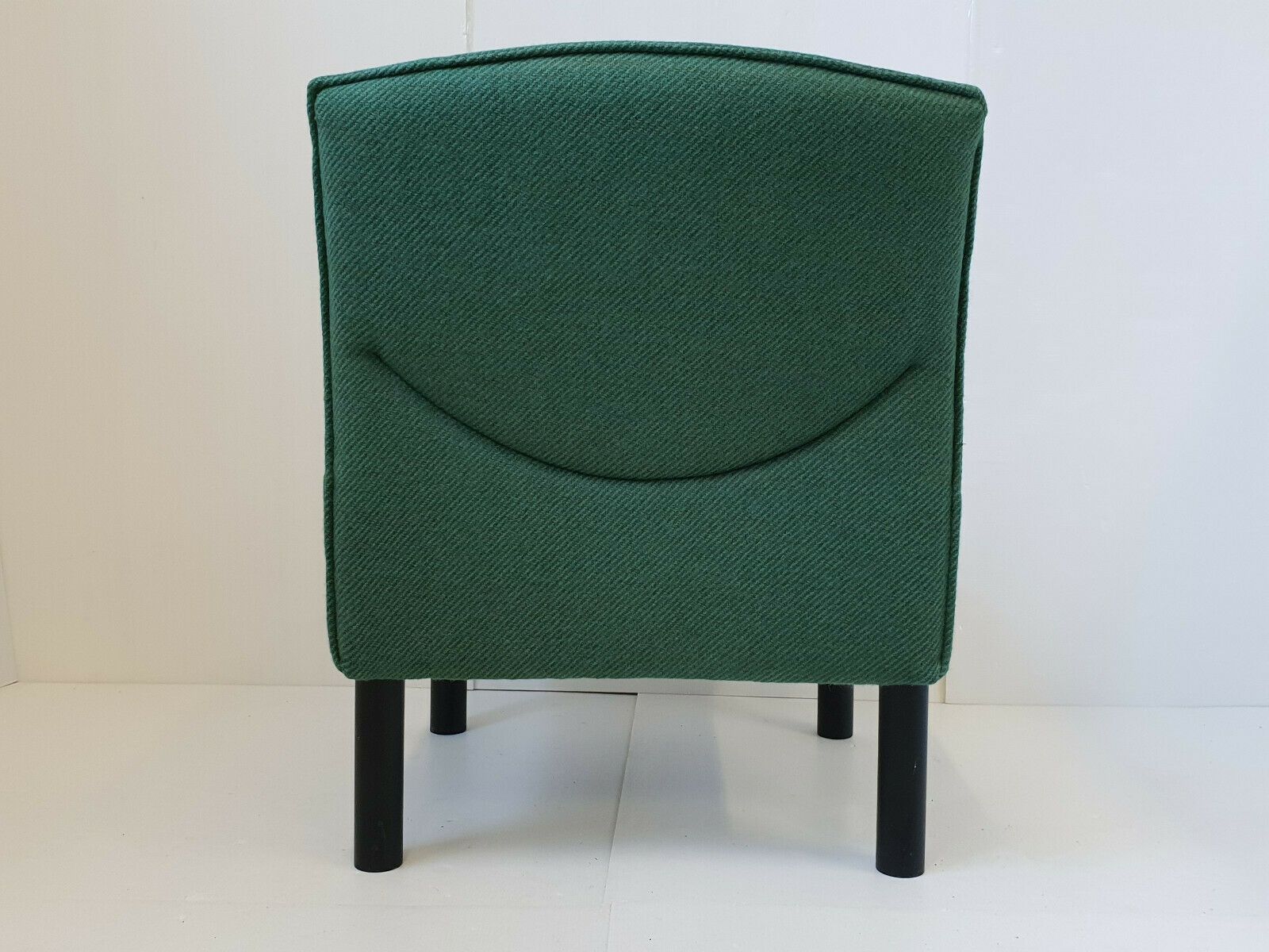 Chair Armchair Vintage 1980 In Wool & Steel 80s 1980s Model C photo vintage