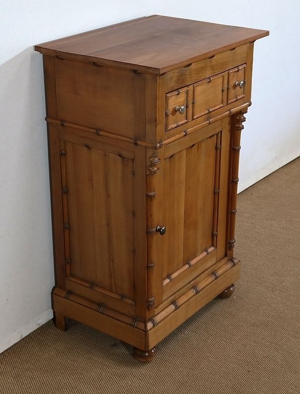 Small Cabinet In Solid Cherry, Bamboo Style, Art Nouveau, Period 1900 photo furniture