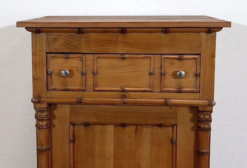 Small Cabinet In Solid Cherry, Bamboo Style, Art Nouveau, Period 1900 photo buy
