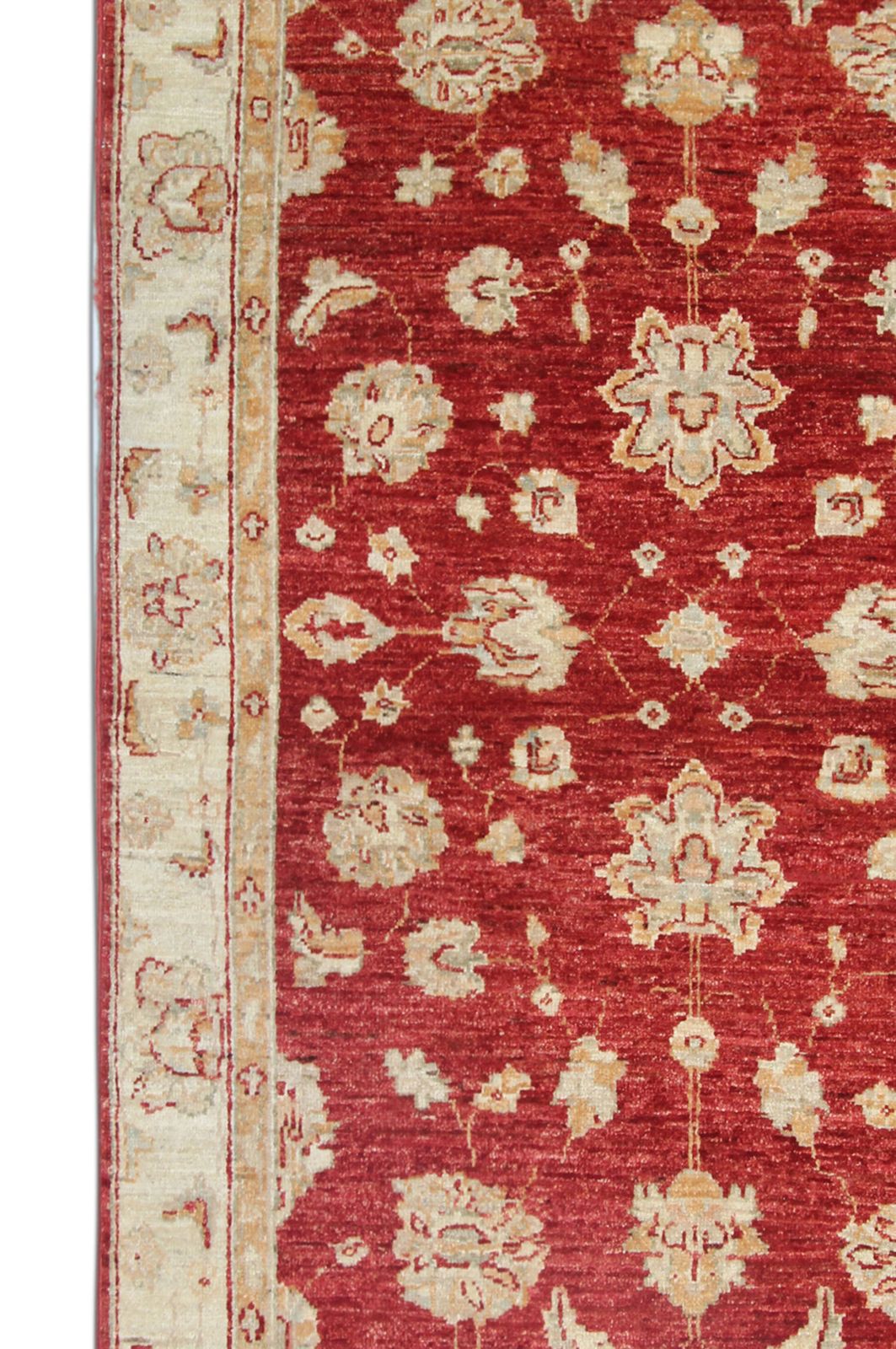 Oriental Wool Ziegler Carpet Handwoven Deep Red Area Rug photo 834.0