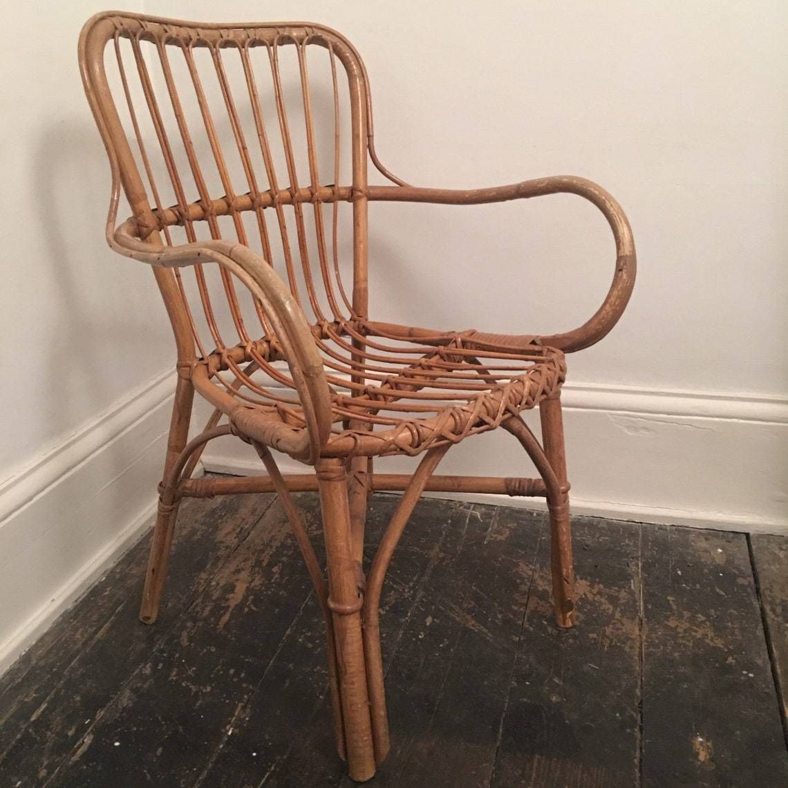 Vintage 1950’s Bamboo Chair Armchair