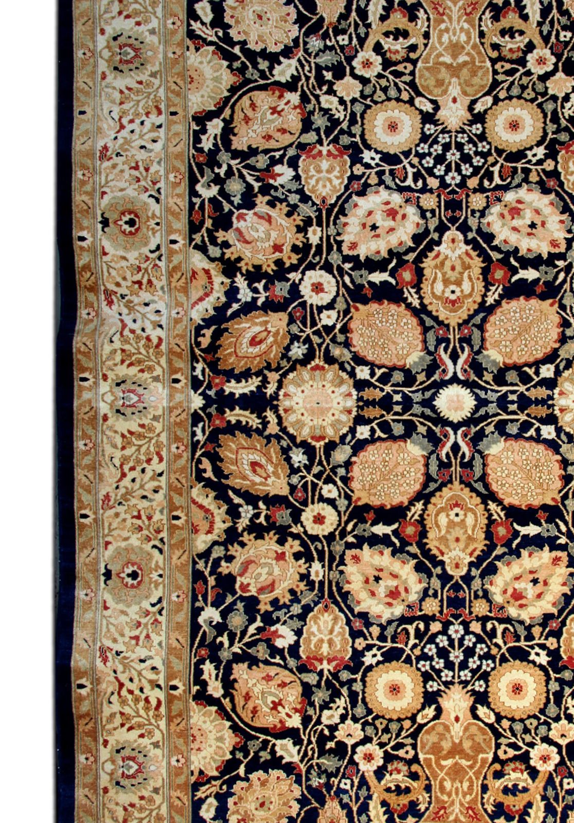 Large Ziegler Carpet Handwoven Deep Blue Wool Area Rug photo 3452.0