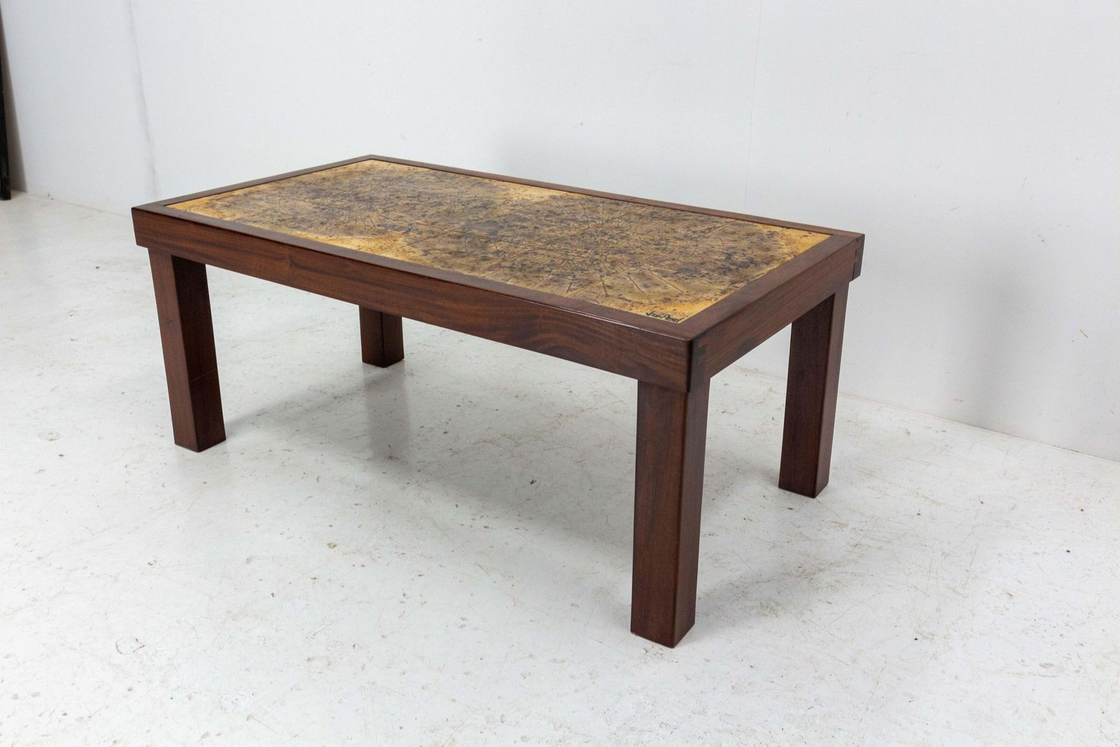 Table basse française en céramique signée Jean d'Asti, Vallauris, 1960 photo vinterior
