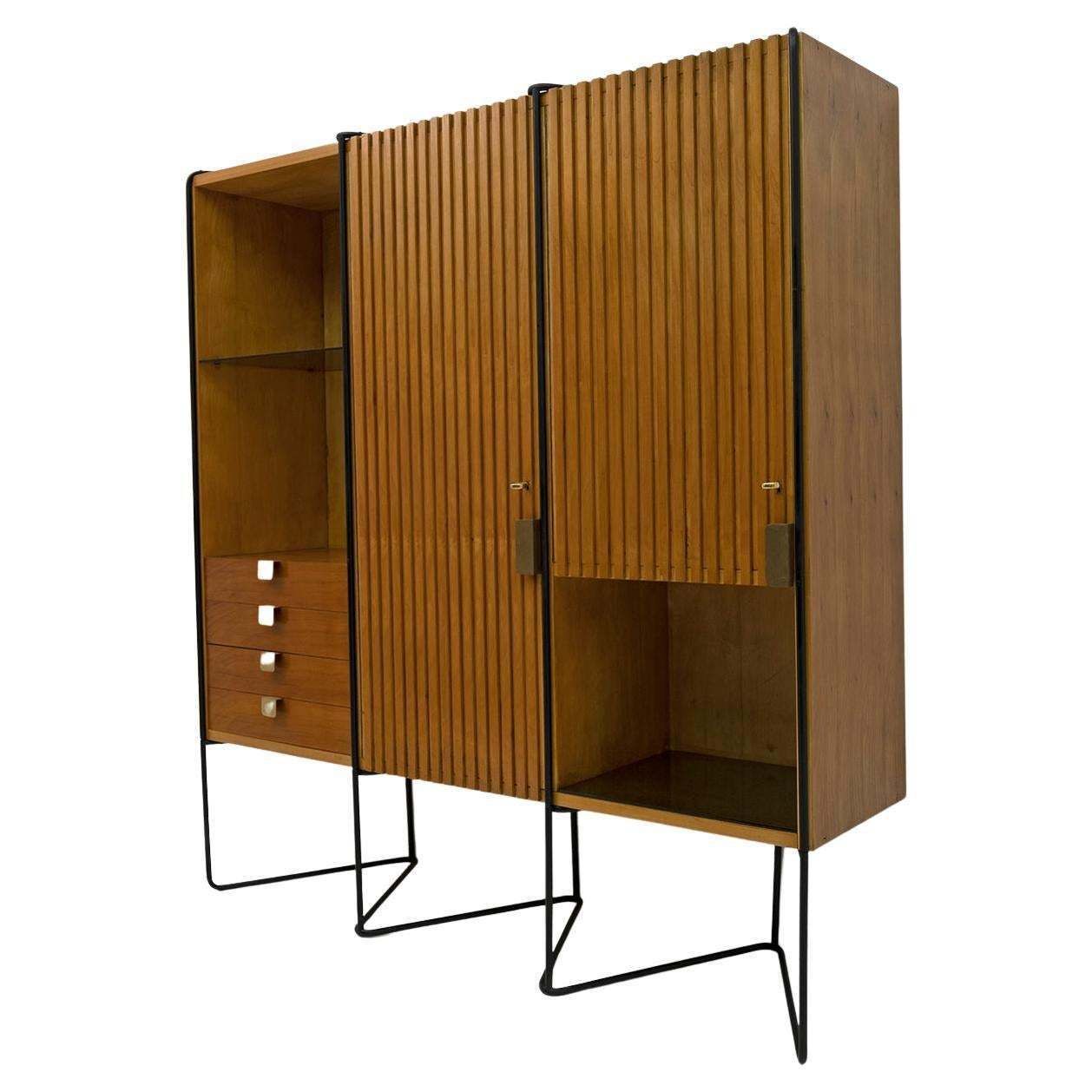 Taichiro Nakai Teak Wall Cabinet By Consorzio La Permanente Mobili, 1950s