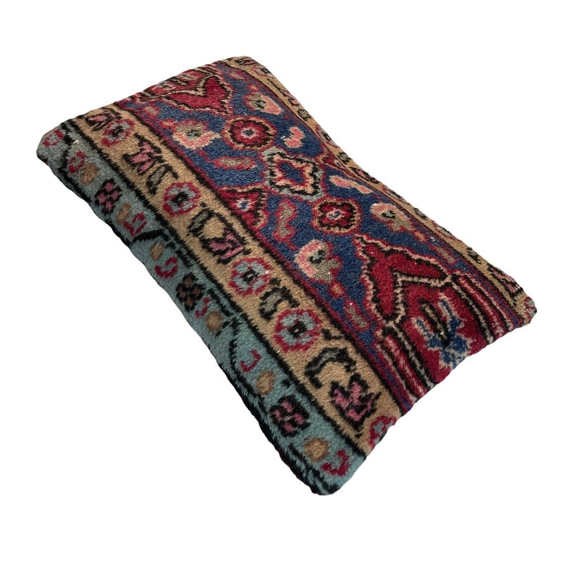 12'' X 20'' Vintage Hand Made Rug Cushion Cover, 30 X 50 Cm Decorative Rug Pillow Cover, Large Vintage Turkish Rug Cushion Cover photo Textiles