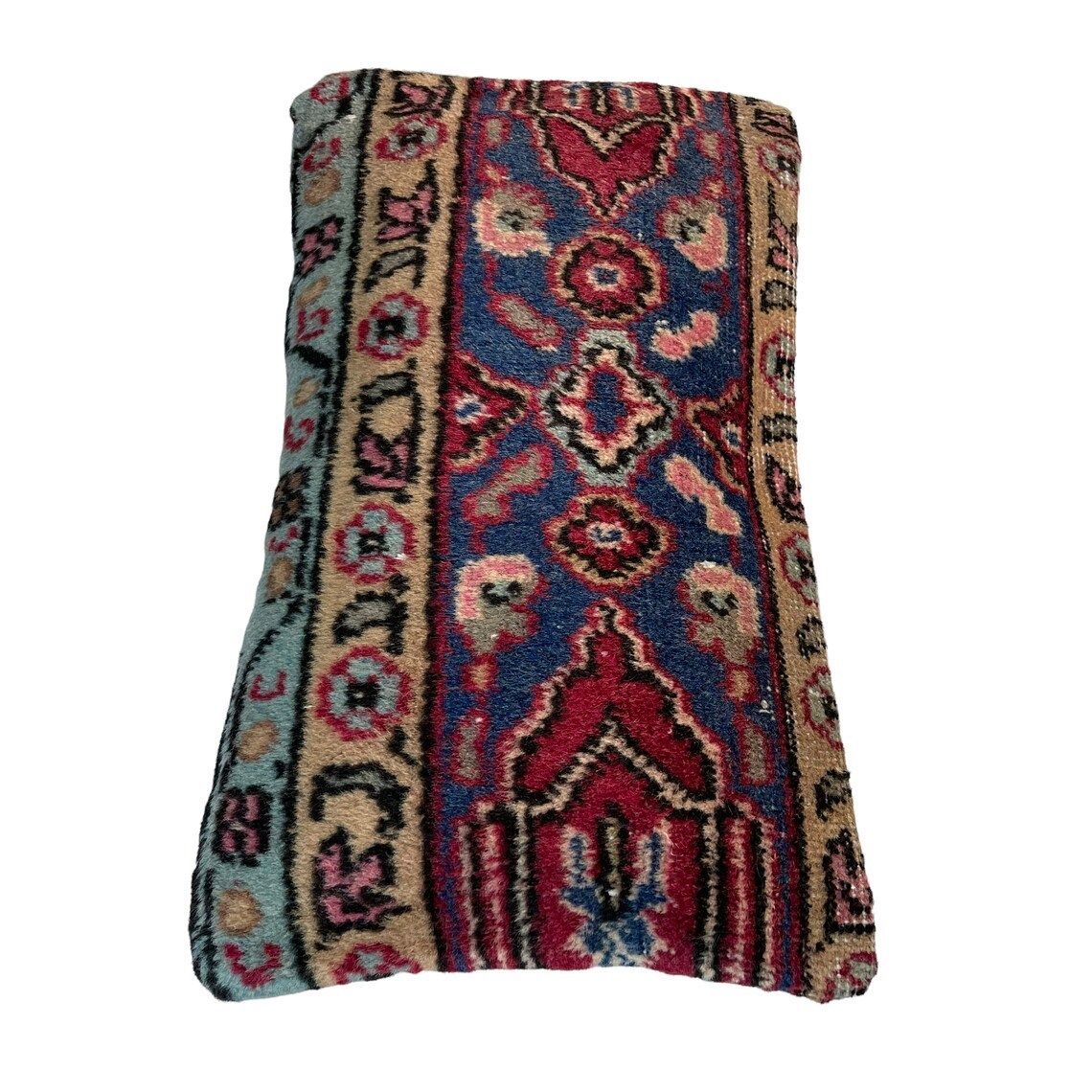 photo furniture 12'' X 20'' Vintage Hand Made Rug Cushion Cover, 30 X 50 Cm Decorative Rug Pillow Cover, Large Vintage Turkish Rug Cushion Cover