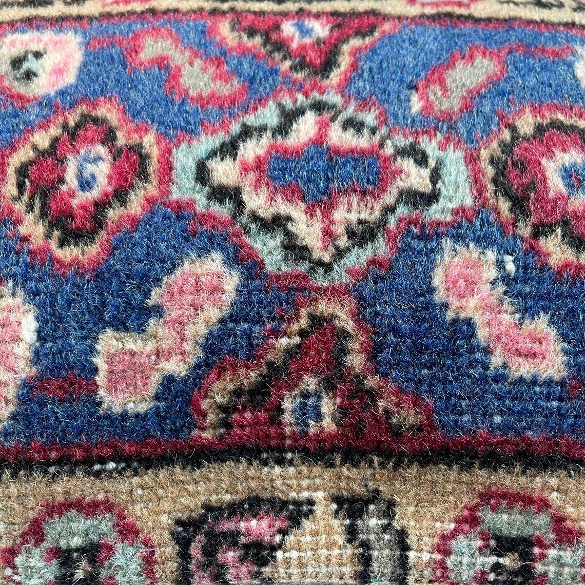 photo for sale 12'' X 20'' Vintage Hand Made Rug Cushion Cover, 30 X 50 Cm Decorative Rug Pillow Cover, Large Vintage Turkish Rug Cushion Cover
