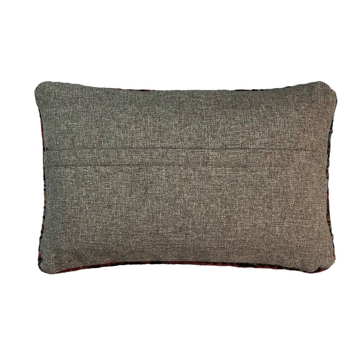 12'' X 20'' Vintage Hand Made Rug Cushion Cover, 30 X 50 Cm Decorative Rug Pillow Cover, Large Vintage Turkish Rug Cushion Cover photo for sale