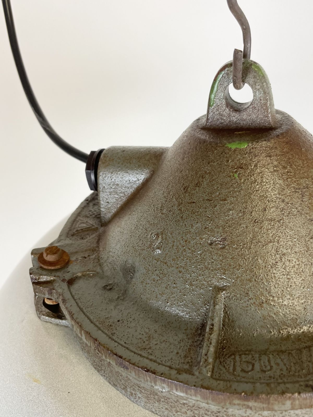 photo furniture Industrial Grey Enamel Factory Pendant Lamp In Cast Iron From Zaos, 1960s, 25x