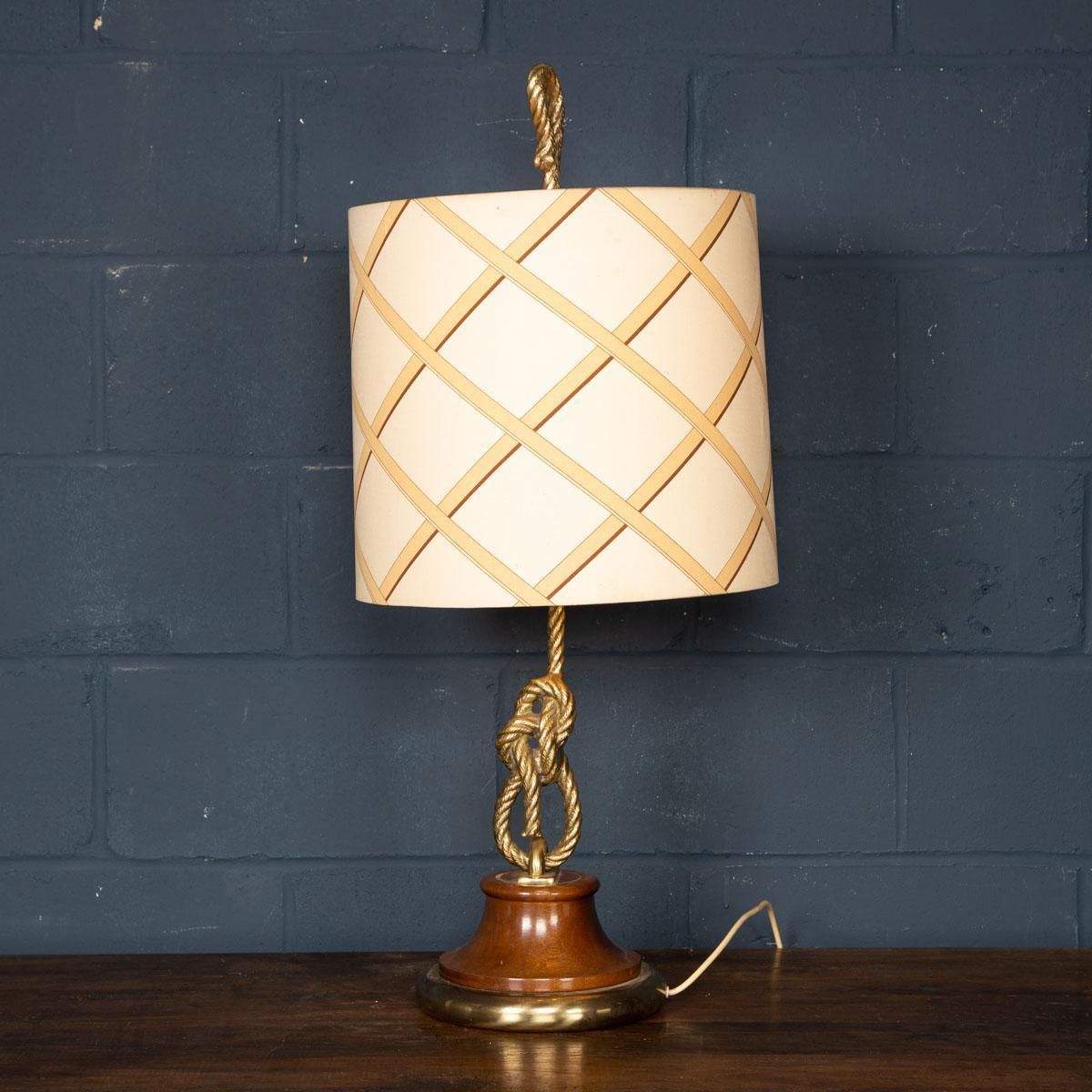 20th Century Large Table Lamp With Original Shade Attributable To Gucci, C.1980 photo furniture