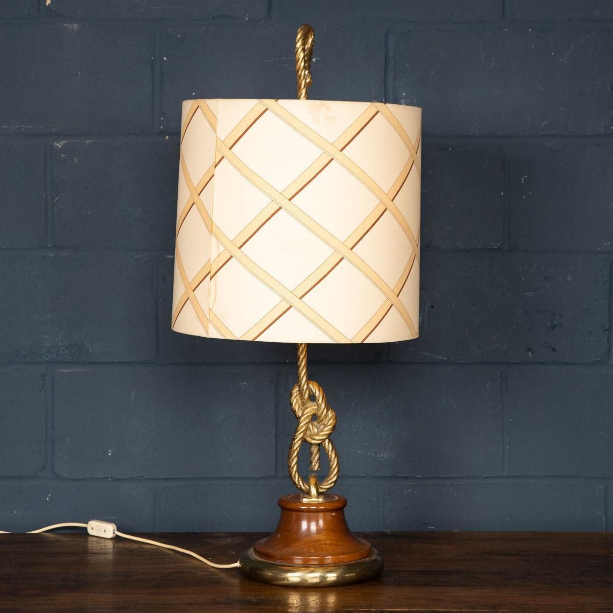 20th Century Large Table Lamp With Original Shade Attributable To Gucci, C.1980 photo Lighting