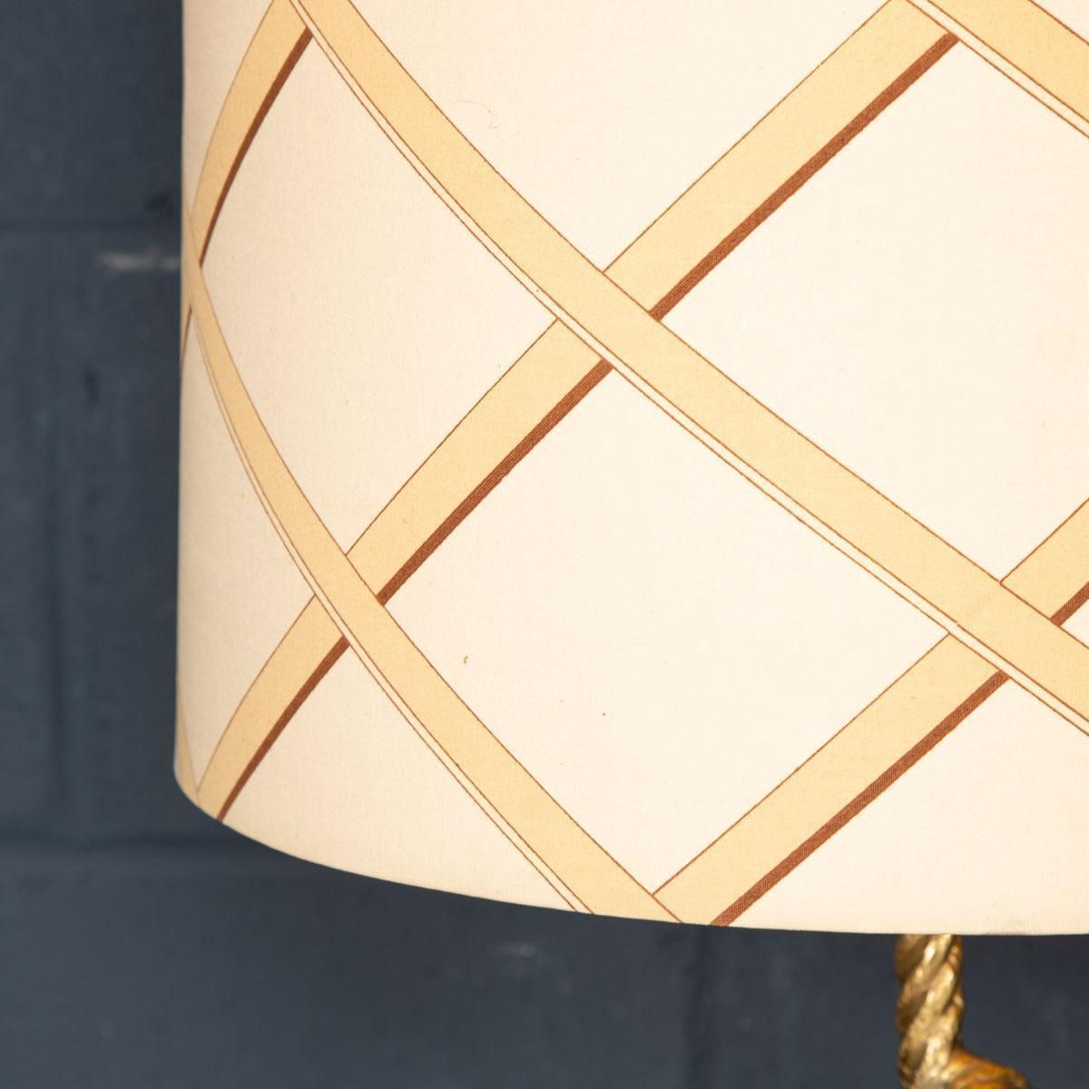 photo furniture 20th Century Large Table Lamp With Original Shade Attributable To Gucci, C.1980