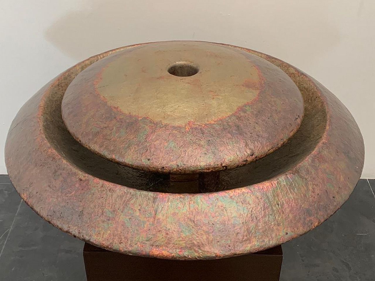 Astral Disk Fountain By Ravi Canta In Fibreglass And Copper, 1990s photo for sale