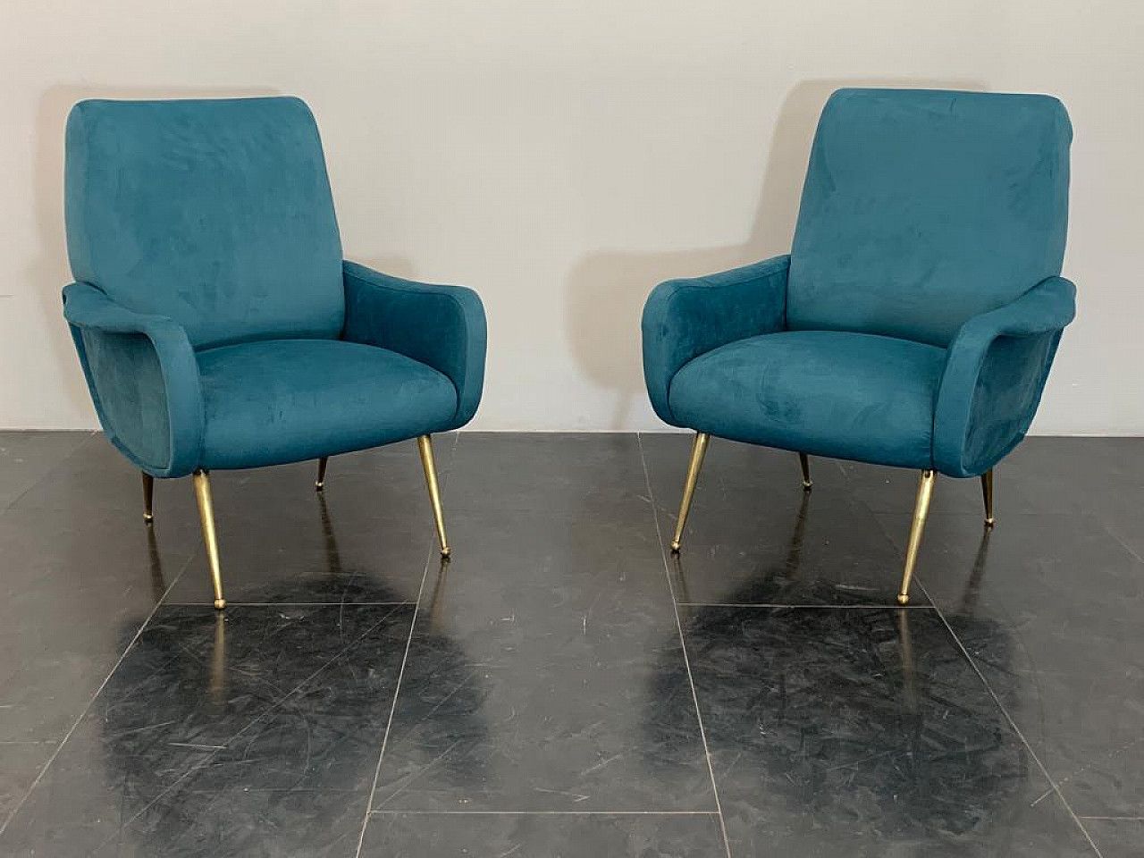 Pair Of Armchairs Model Lady In The Style Of Marco Zanuso, 1950s photo for sale